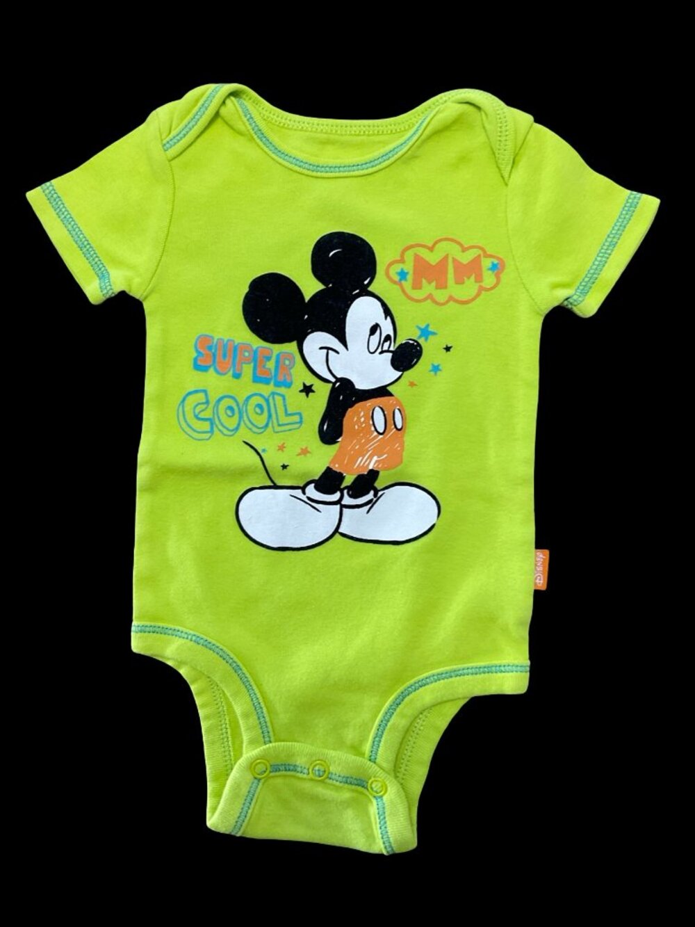 🌻10/$25 - Green Onesie w/ Mickey Mouse Graphic